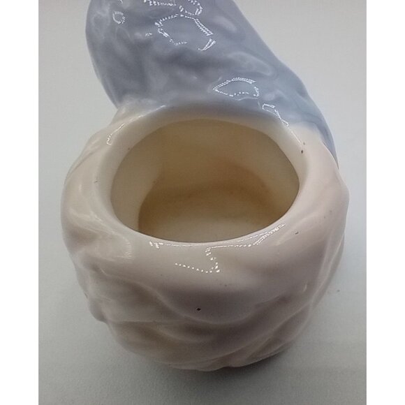 Blue Jay Toothpick Holder Vintage Porcelain 2.25 In Miniature Bird Nest Decor - Picture 8 of 16